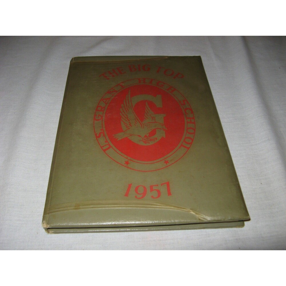 1957 The Big Top U.S. Grant HS High Oklahoma School Yearbook HEAVILY SIGNED